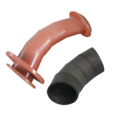 silicon carbide ceramic elbow installed in steel pipe